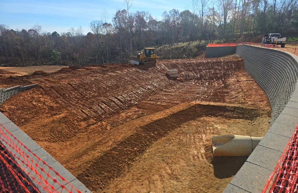 grading, pond, water service, stormwater
